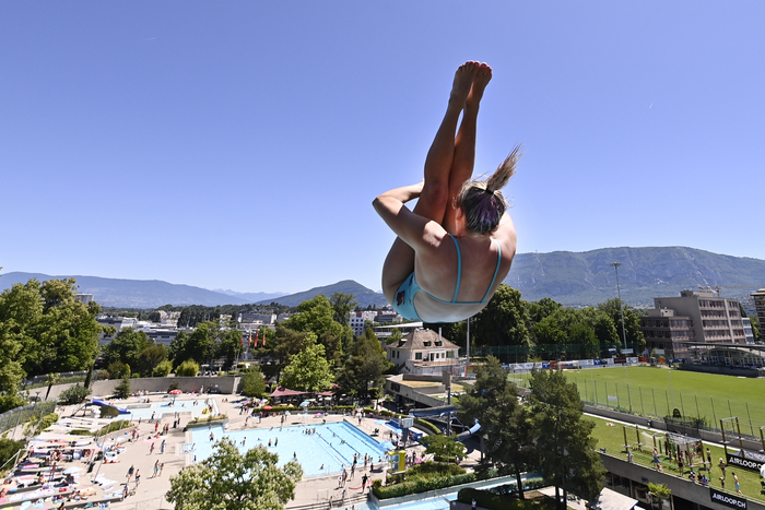 Alain Grosclaude À l'occasion du Lancy Cliff Diving, une plateforme de 20 mètres de hauteur sera installée pour que des plongeurs professionnels exécutent des figures spectaculaires.