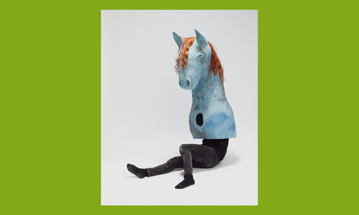 Matthieu Croizier An illustrative photo of the new Old Masters show, with an actor in a horse costume