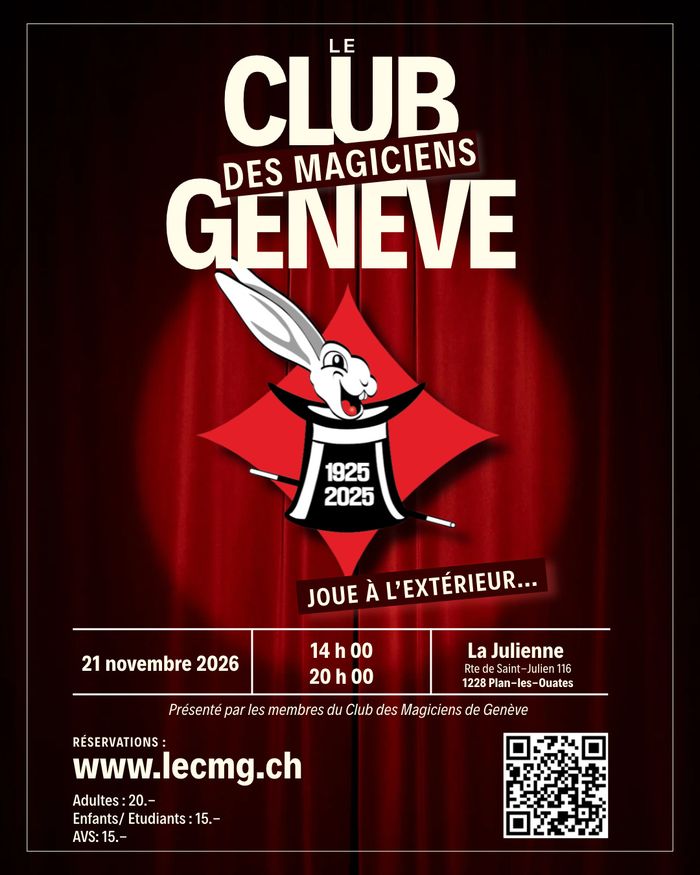 Logo du Club des Msgiciens et code QR pour les réservations de billets