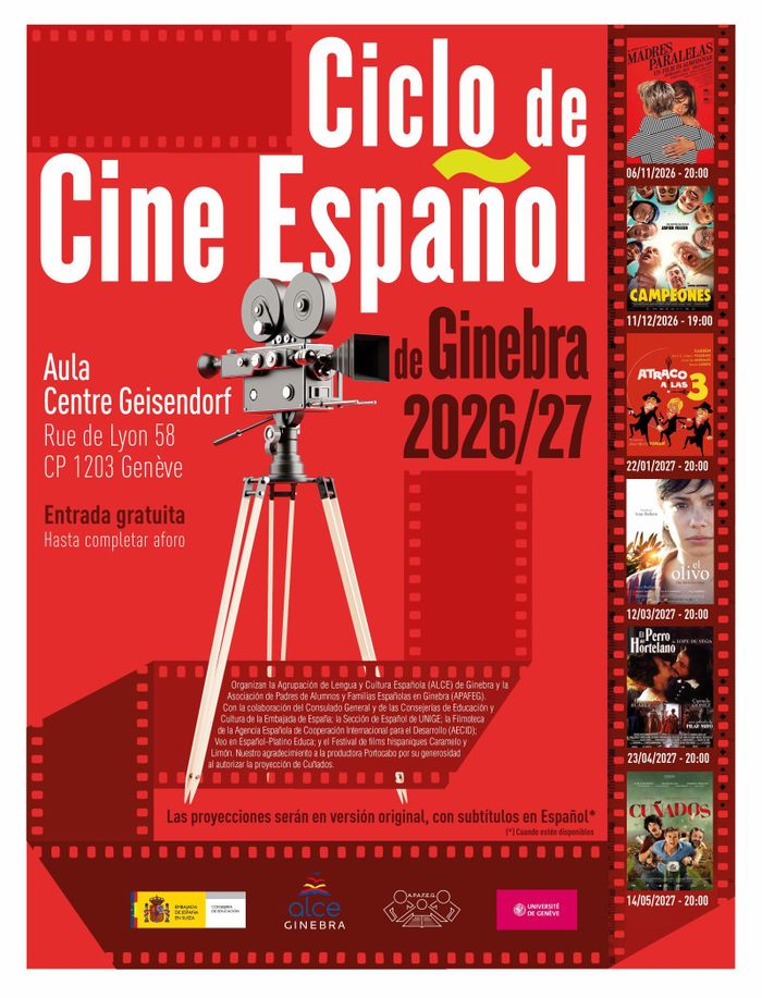 Programme de la 28e édition du Cycle de cinéma espagnol de Genève 2026/27