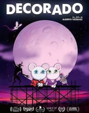 Deux souris sont assises sur un échafaudage pour regarder l'horizon. L'une a l'air serein, l'autre semble préoccupé.
