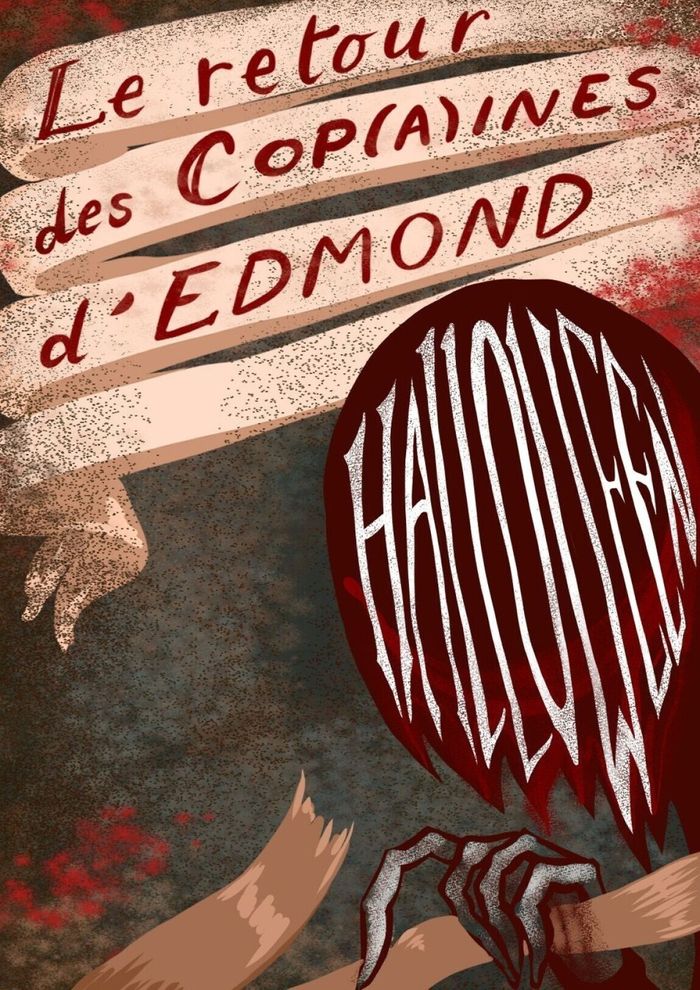 Un monstre au visage d'halloween