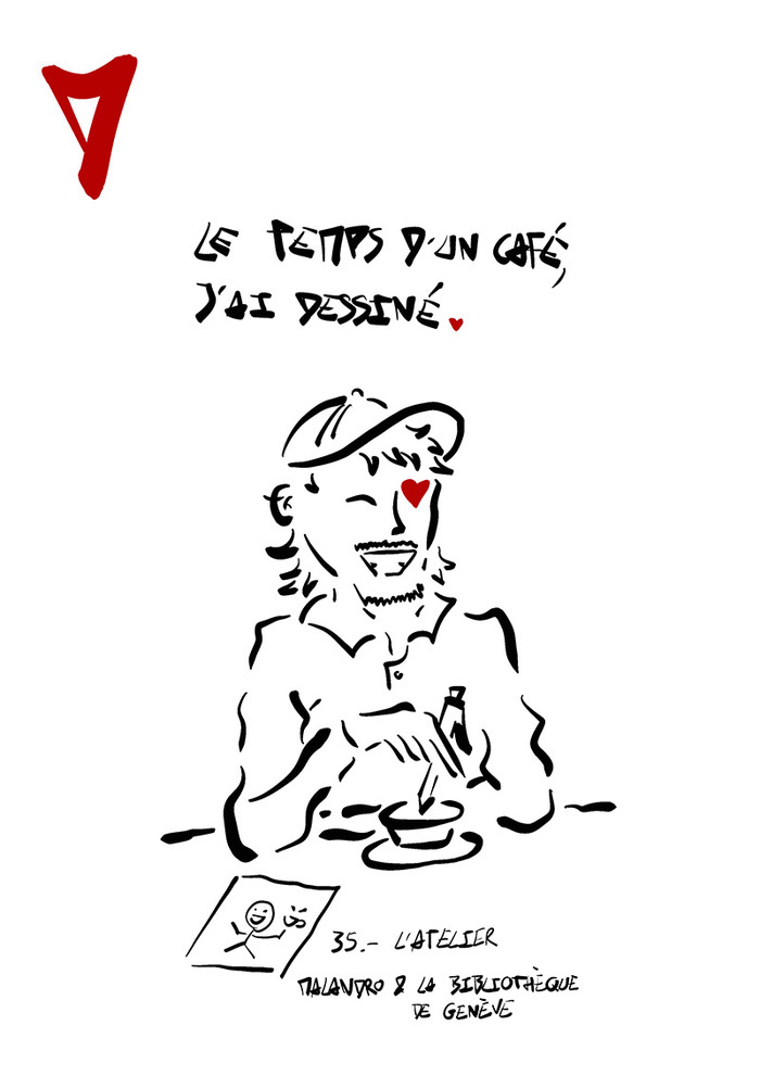 Le temps d'un café, j'ai dessiné.