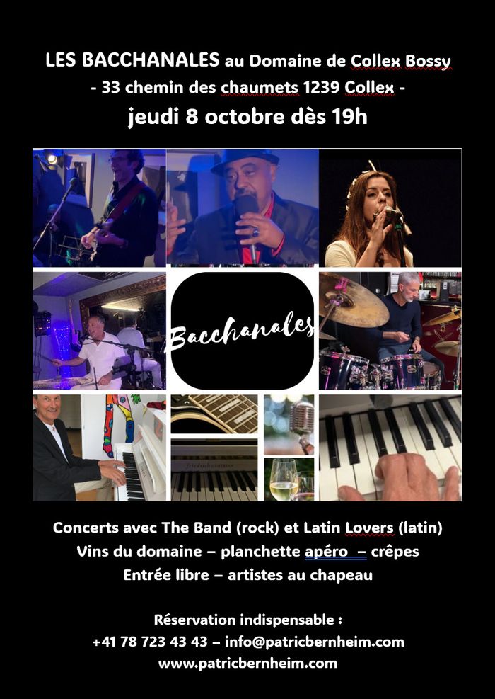 artistes musiciens des groupes The Band et Latin Lovers pour la soirée du 8 octobre
