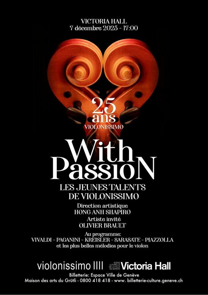 Deux volutes de violon formant un cœur