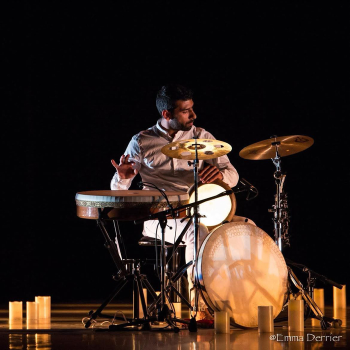 Emma Derrier Le percussionniste sur scène