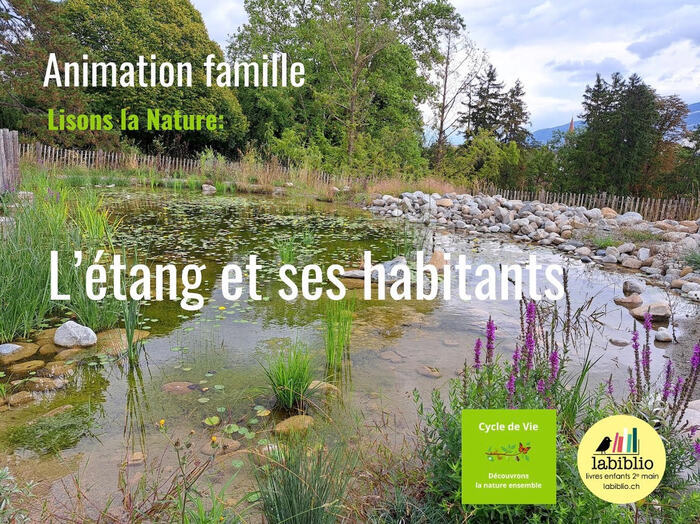 Animation famille - Lisons la nature: L'étang et ses habitants - photo de l'étang du parc Navazza-Oltramare au Petit-Lancy