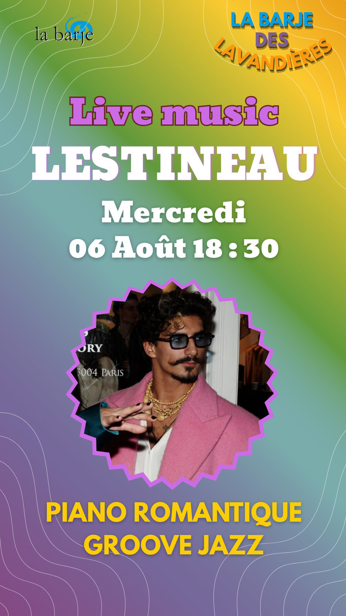 L'association La Barje Affiche du Live music de l'artiste Lestineau