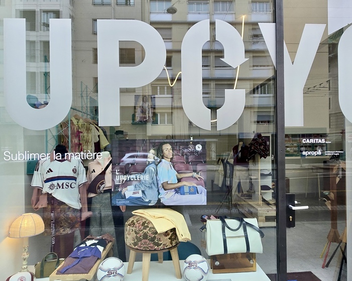 La boutique de L'Upcyclerie où les collections de design en réemploi de matière étaient vendues.