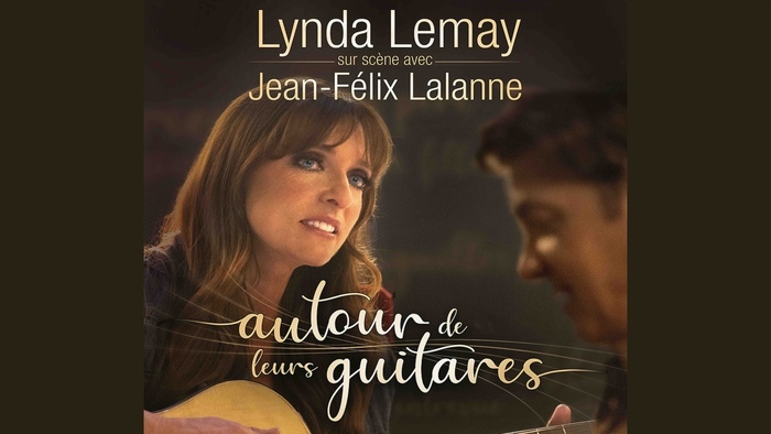 Photo de Lynda Lemay & Jean-Félix Lalanne en train de jouer de la guitare, face à face