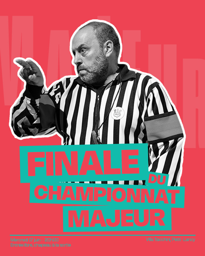 Titre de l'évènement et improvisateur en action