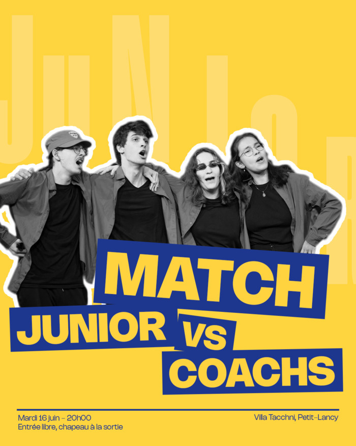 Improvisateurice en action et titre de l'évènement