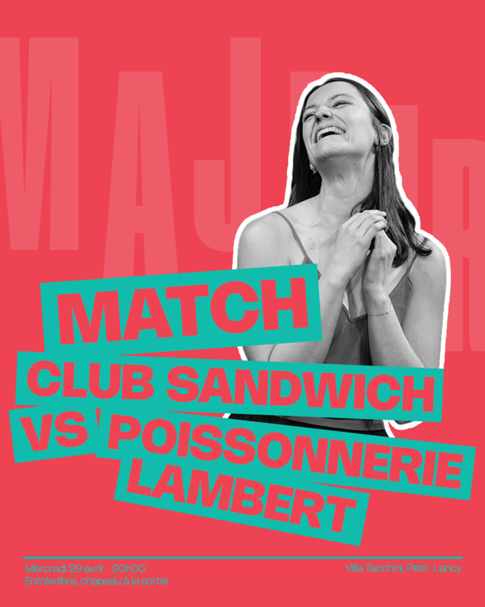 Titre de l'évènement et improvisateur en action