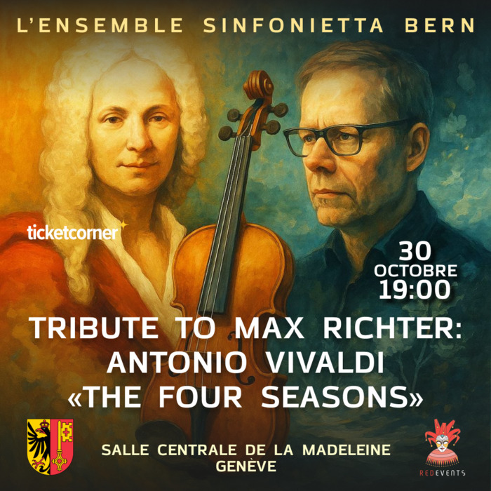 Le visage de Vivaldi fait face à celui de Richter.