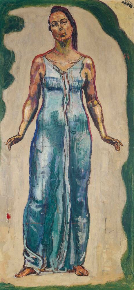 Ferdinand Hodler, "Regard dans l'infini (une figure)", 1914, huile sur toile, 128,5 x 60,5 cm, signé et daté en bas à gauche : "F. Hodler.1879", propriété du Canton de Berne.