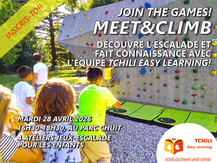illustration découverte escalade en bloc + rencontre de printemps avec Tchili Easy Learning