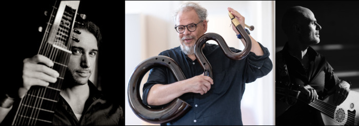 Michel Godard, serpent
Ihab Radwan, oud
Bruno Helstroffer, théorbe