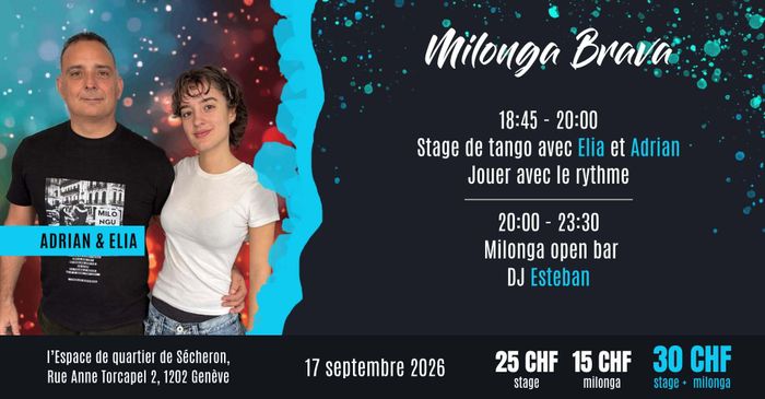 Flyer de l'événement avec les enseignants du cours