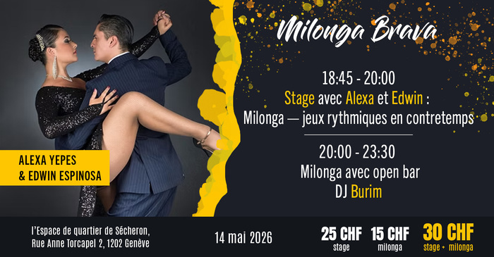 Flyer de l'événement avec les enseignants du cours