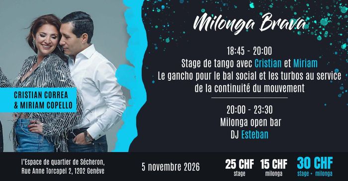 Flyer de l'événement avec les enseignants du cours