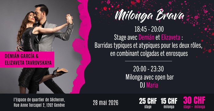 Flyer de l'événement avec les enseignants du cours