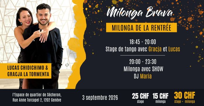 Flyer de l'événement avec les enseignants du cours