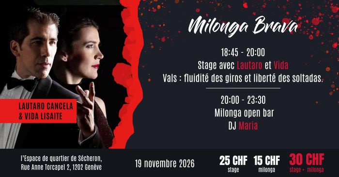 Flyer de l'événement avec les enseignants du cours