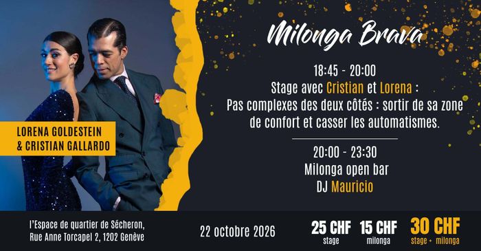 Flyer de l'événement avec les enseignants du cours