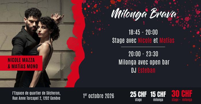 Flyer de l'événement avec les enseignants du cours
