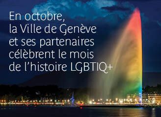 Jet d'eau de Genève - Illuminé aux couleurs arc-en-ciel