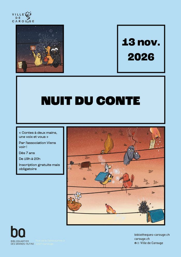 Images de petits oiseaux, avec des livres, perchés sur des fils électriques.