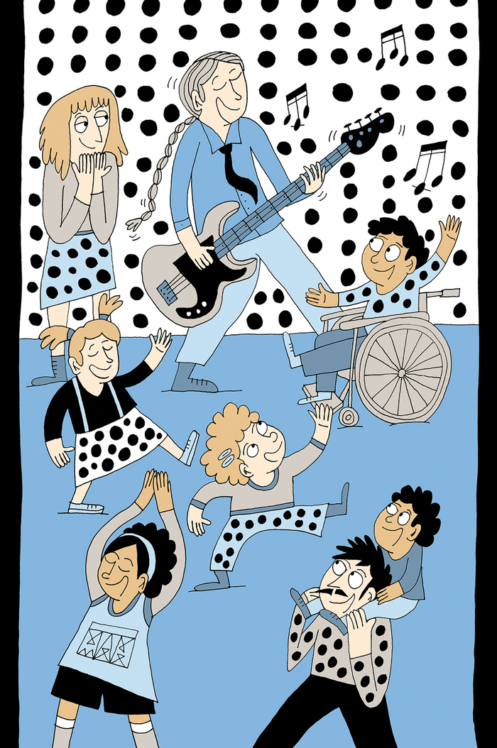 Des enfants devant une oeuvre