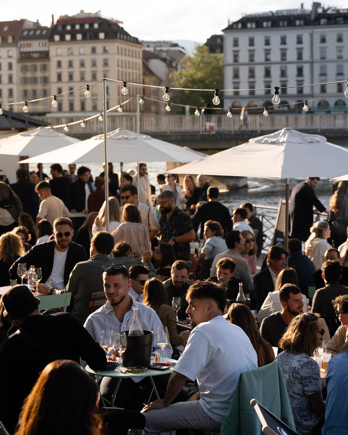 La terrasse de la Concrete à Genève