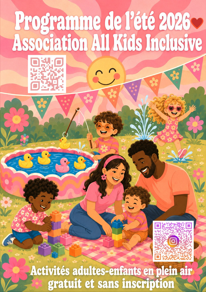 Affiche du programme de l'été de l'Association All Kids Inclusive