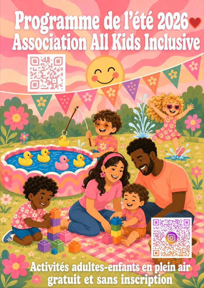 Affiche du programme de l'été de l'Association All Kids Inclusive