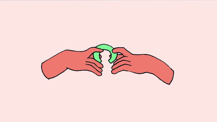 Illustration représentant des mains qui modèlent de la terre.