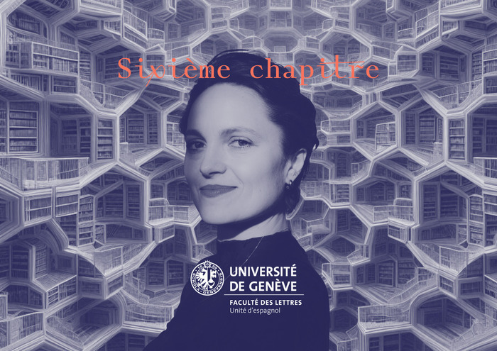 Catarina von Wedemeyer devant la bibliothèque de Babel