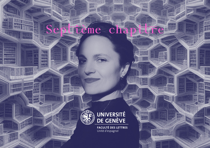 Catarina von Wedemeyer devant la bibliothèque de Babel