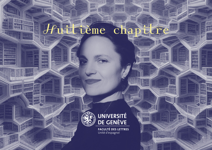 Catarina von Wedemeyer devant la bibliothèque de Babel