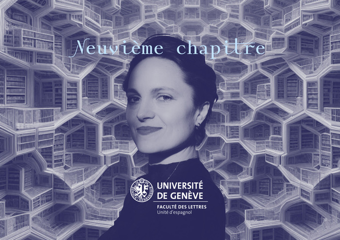 Catarina von Wedemeyer devant la bibliothèque de Babel