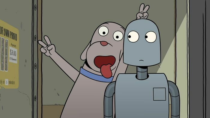 Chien avec un robot