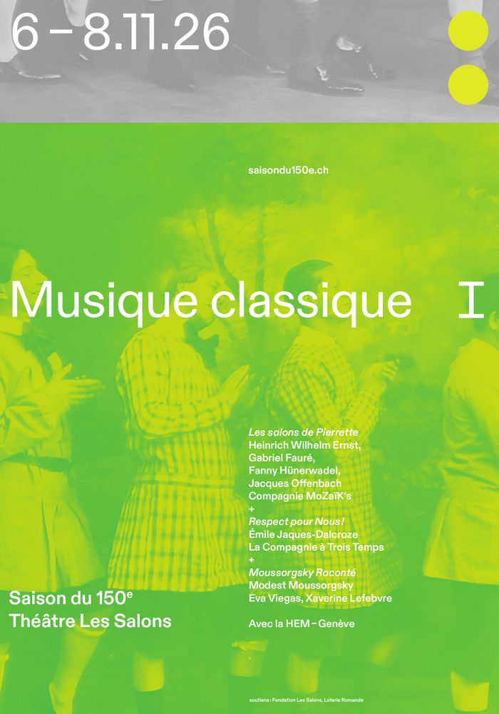 Affiche de l'événement avec en fond des personnes qui tapent dans leurs mains.