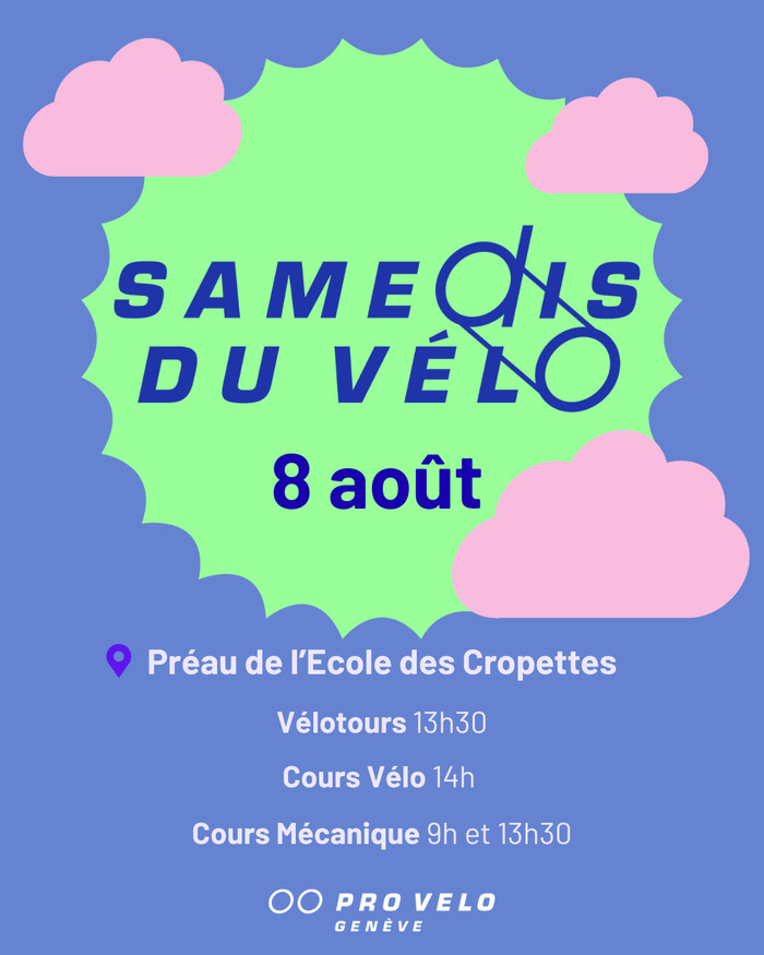 Affiche des Samedis du Vélo 8 août