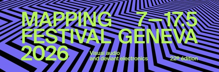 Logo du Mapping Festival avec les dates