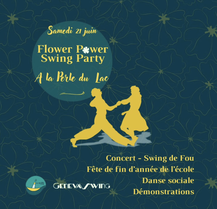 Affiche de la Flowers power Swing party