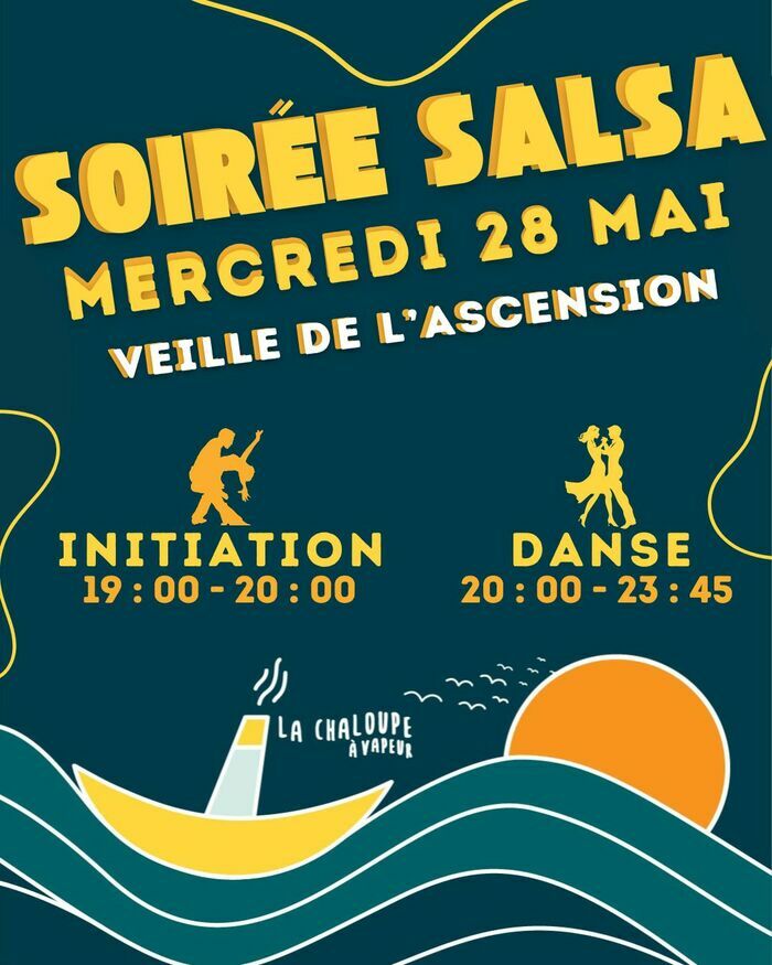 La barje Affiche de la soirée Salsa é la chaloupe