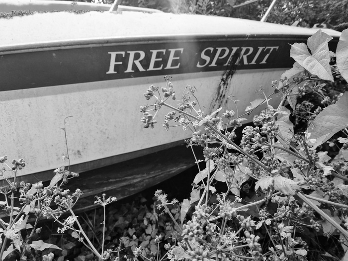 Épave d'une chaloupe nommée Free Spirit
