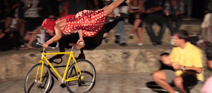 Jessica Arpin sur son vélo