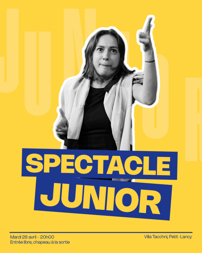 Improvisateurice en action et titre de l'évènement