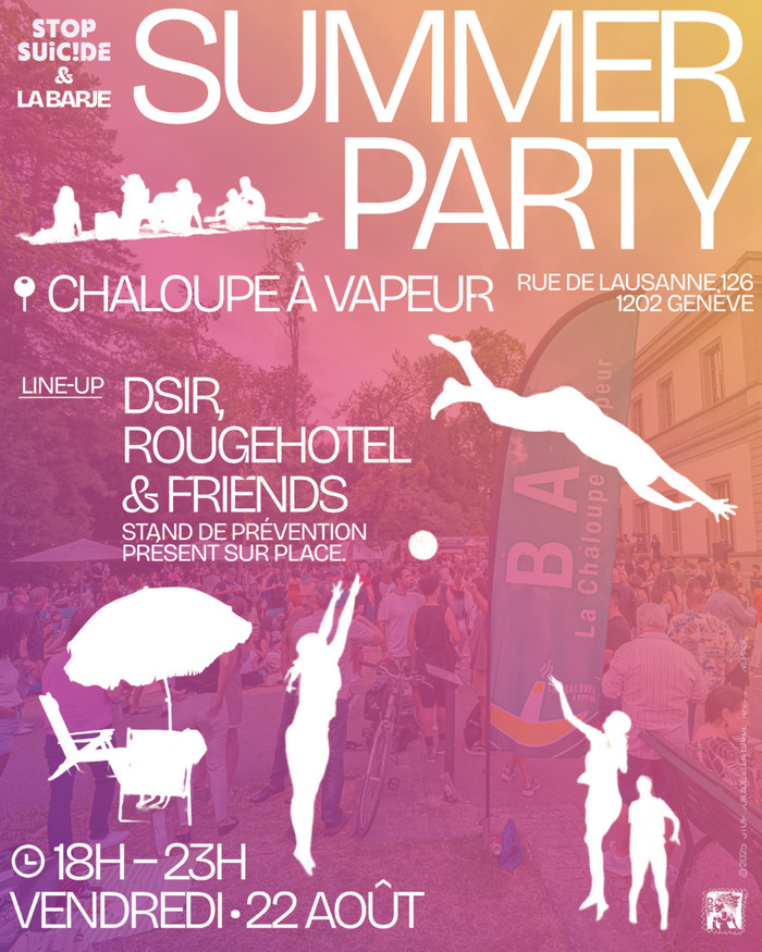 StopSuicide Affiche de la Summer party barje x stopsuicide